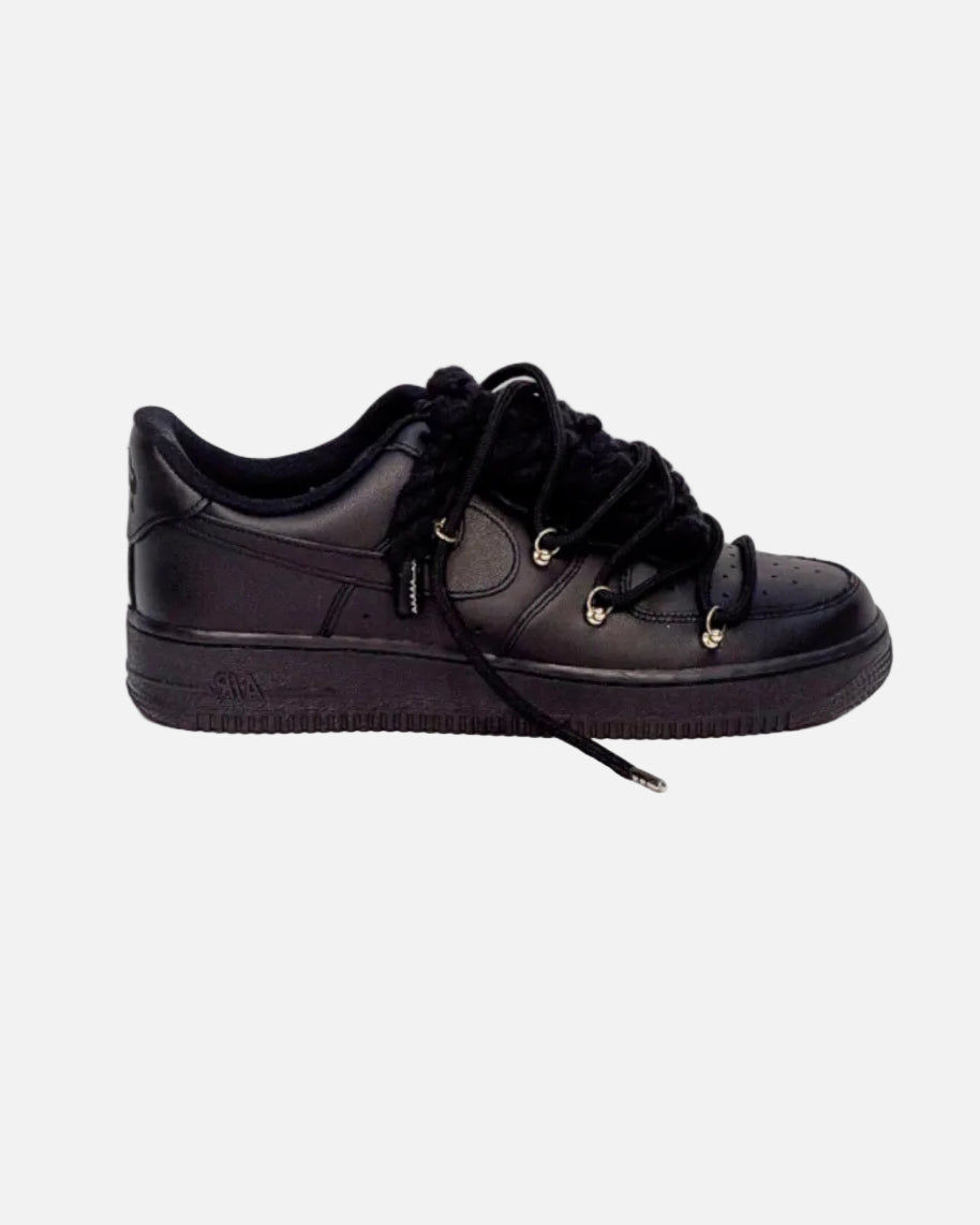 Air Force 1 Black Overlaces Black