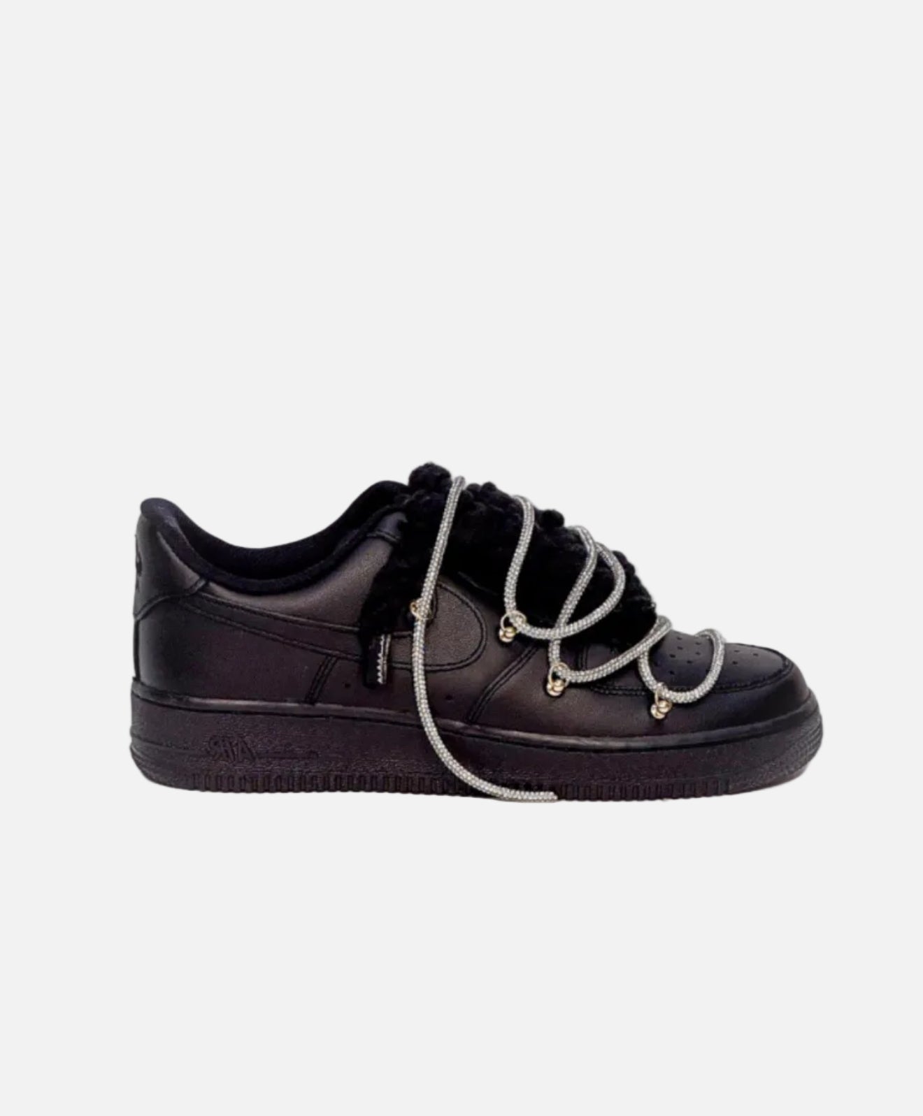 Air Force 1 Black Overlaces Glitter Classic