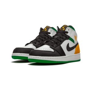Jordan 1 Mid SE White Laser Orange Lucky Green