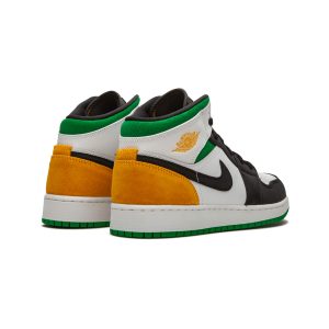 Jordan 1 Mid SE White Laser Orange Lucky Green