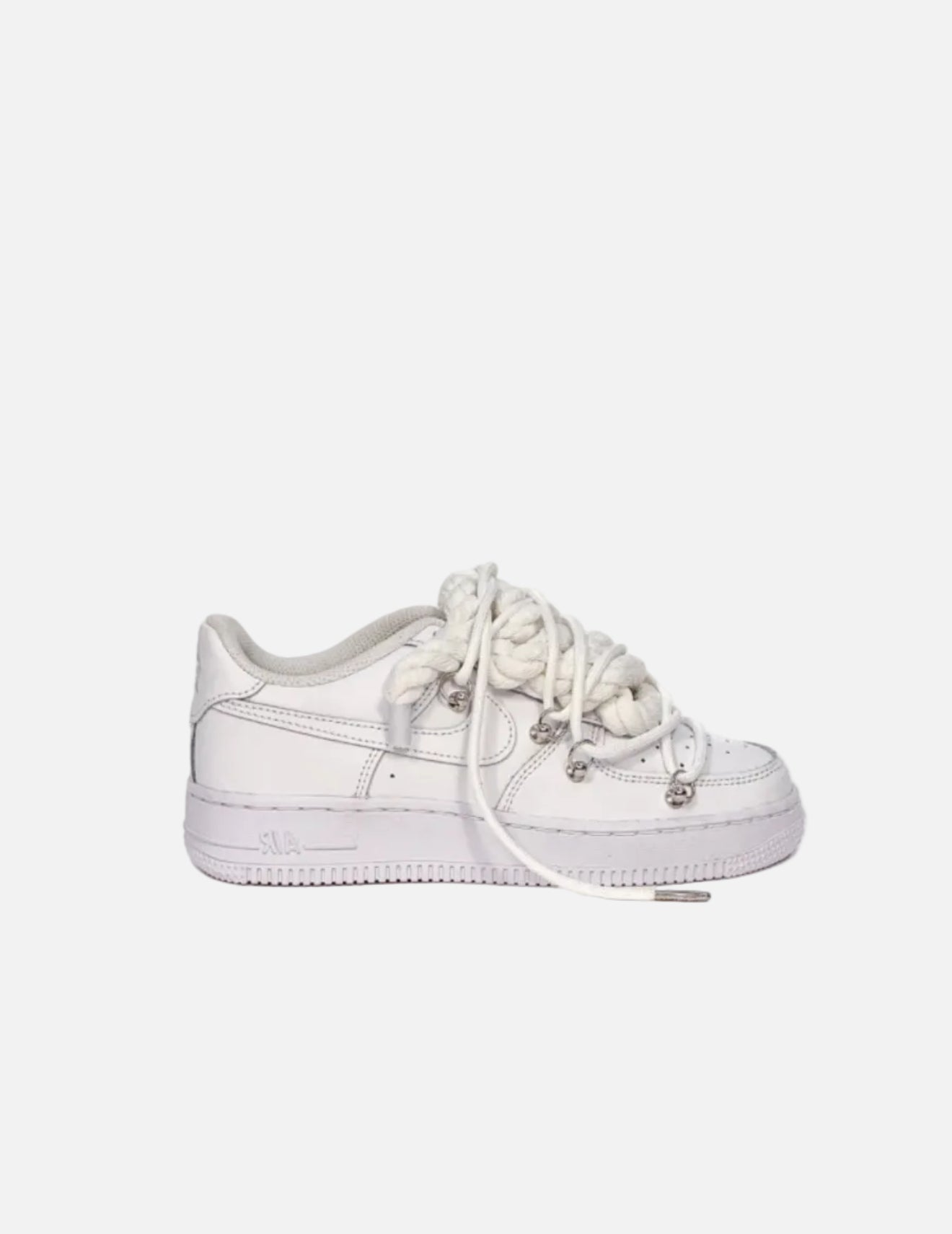Air Force 1 Black Overlaces White