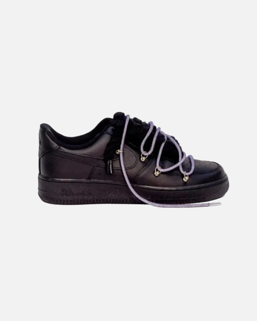 Air Force 1 Black Overlaces Lilla