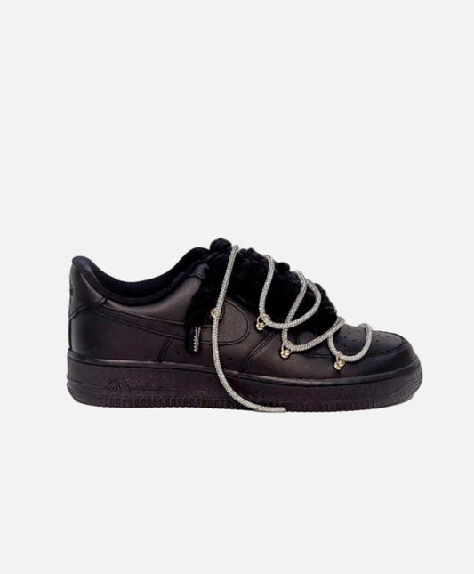 Air Force 1 Black Overlaces Glitter Classic