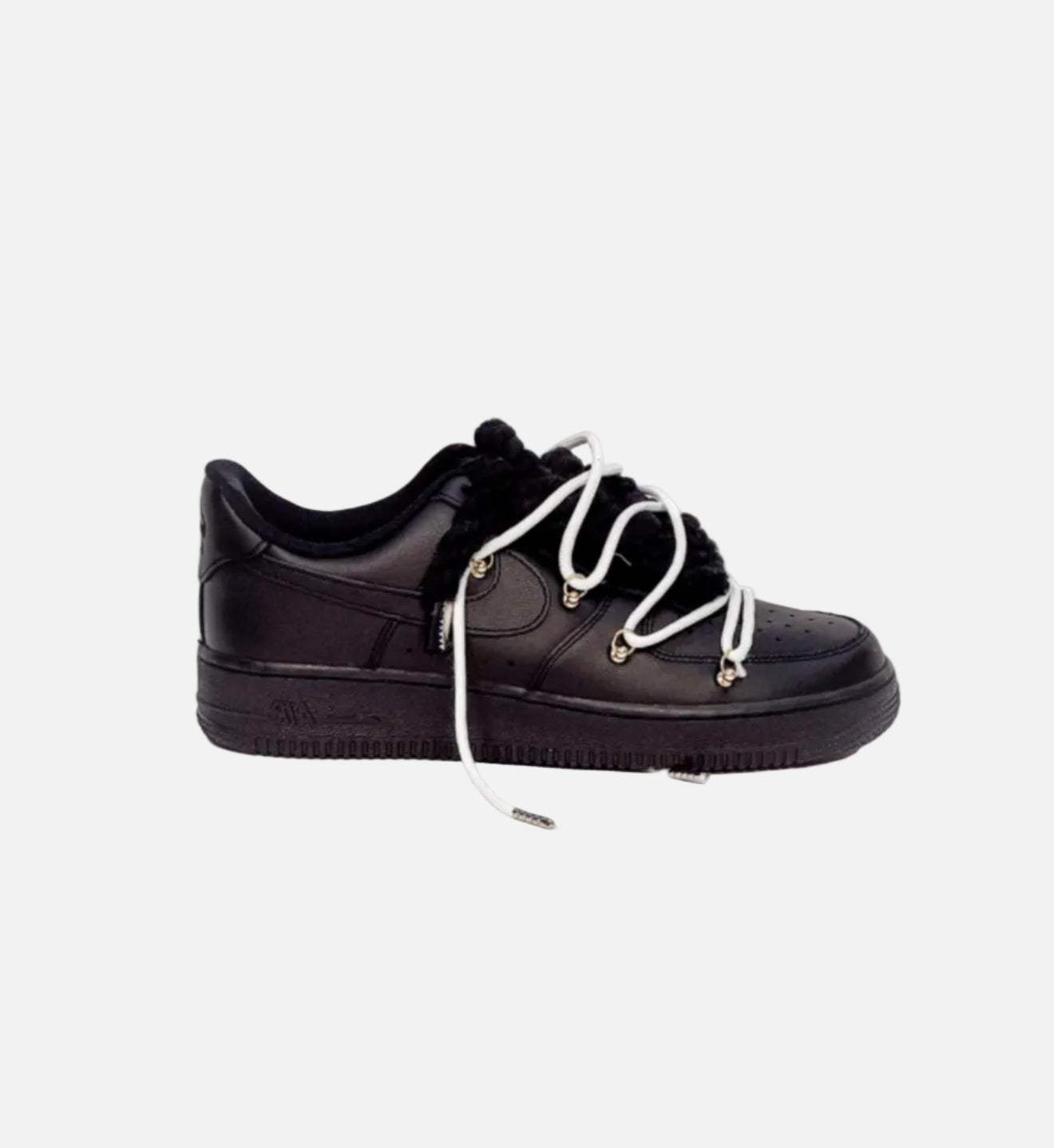 Air Force 1 Black Overlaces Withe