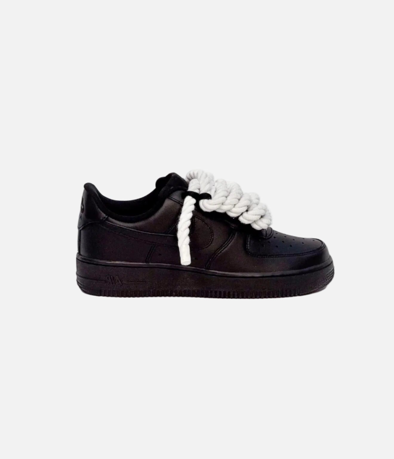 Air Force 1 Black Rope Laces White