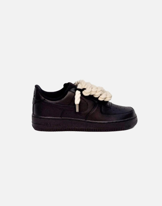 Air Force 1 Black Rope Laces Beige