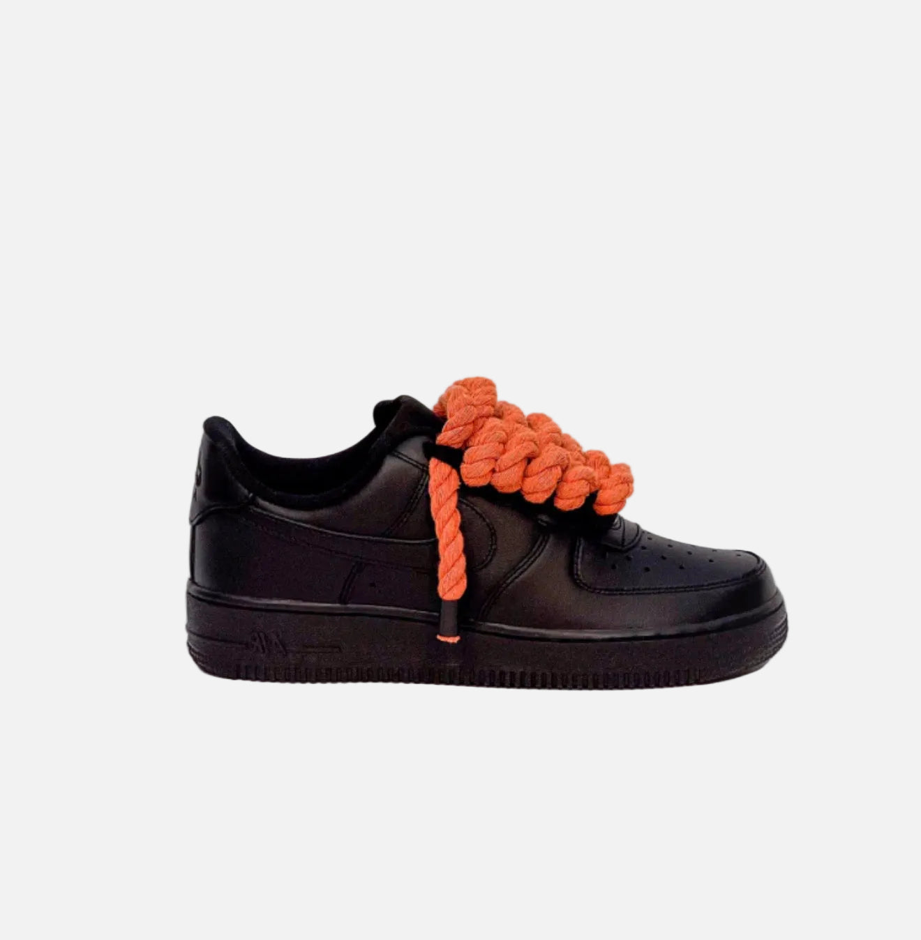 Air Force 1 Black Rope Laces Orange