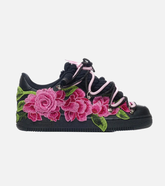 Air Force 1 Black Pink Roses
